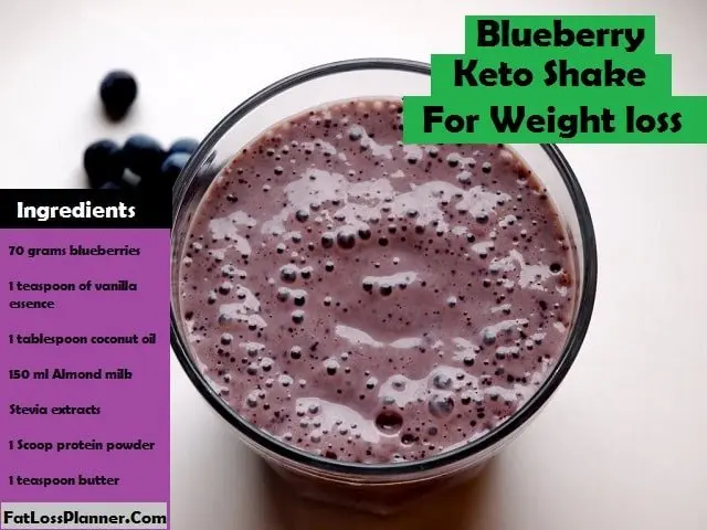 High protein low barb protein shake for keto weight loss- Blueberry