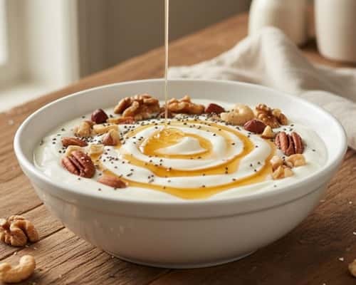 2. Greek Yogurt Bowl with Nuts and Chia Crunch