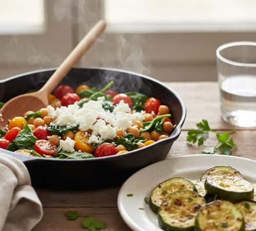 1. Chickpea and Spinach Skillet