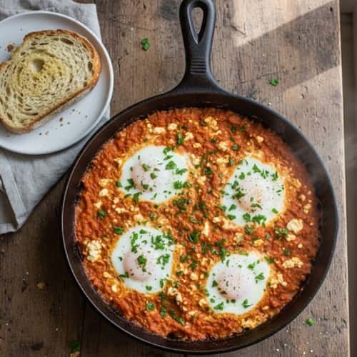 1. Cottage Cheese Shakshuka Skillet