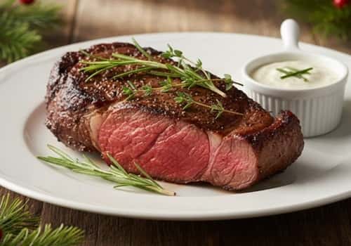 1. Herb-Crusted Prime Rib with Horseradish Cream