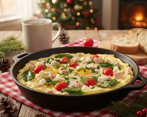1. Santa’s Egg White Scramble with Smoked Turkey