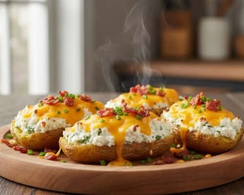 10. Cottage Cheese Loaded Potato Skins
