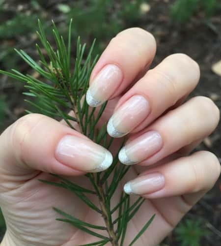 10. The 'Arctic Shimmer' French Micro-Tip