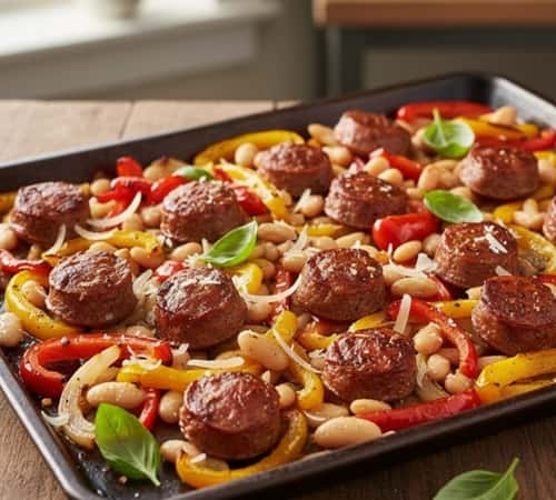 11. Italian Sausage with Peppers, Onions, and White Beans
