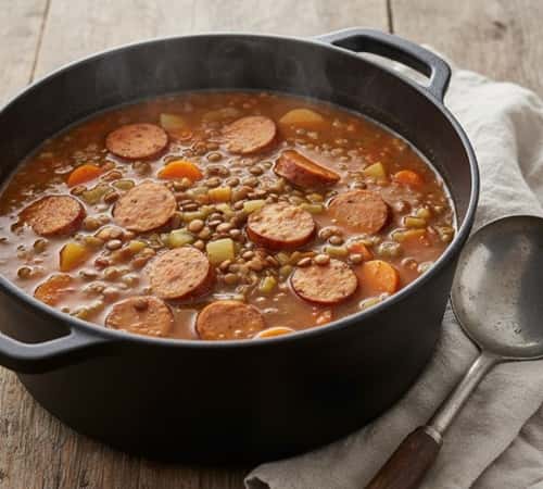 13. One-Pot Lentil and Chicken Sausage Soup
