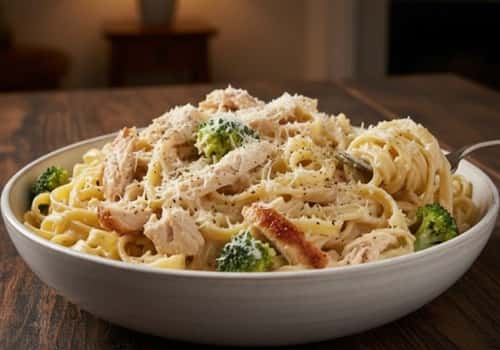 3. Cottage Cheese Alfredo with Rotisserie Chicken