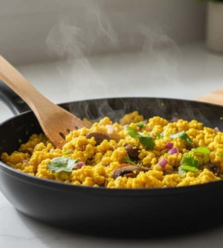 3. Protein-Packed Chickpea Scramble with Turmeric
