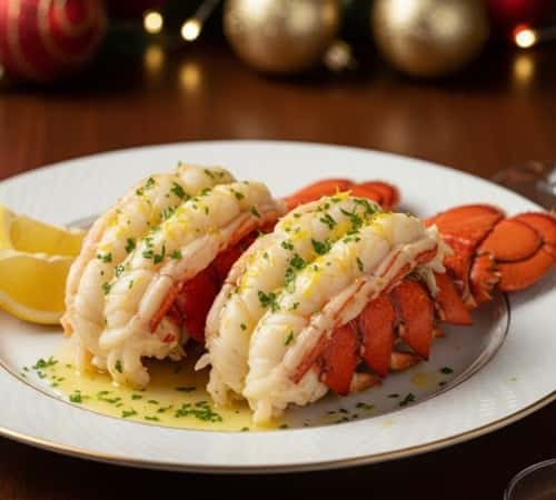4. Garlic Butter Lobster Tails with Lemon Zest