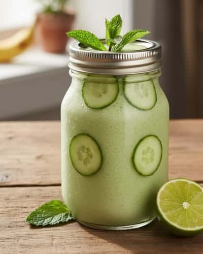 4. Minty Spinach & Cucumber Cool-Down Smoothie
