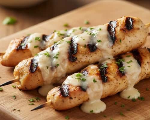 4. Protein-Packed Garlic Parmesan Chicken Tender Skewers