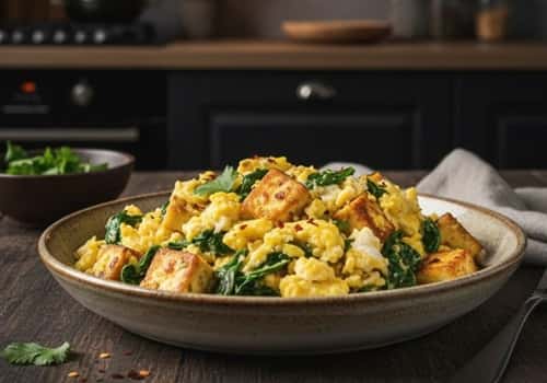 4. Quick Egg & Paneer Stir Fry Bowl