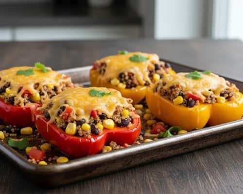 5. Black Bean and Quinoa Stuffed Peppers