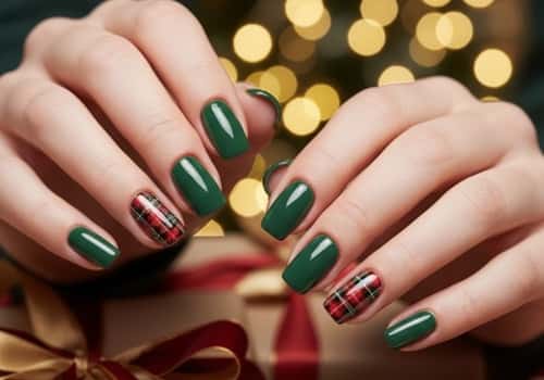 5. Classic Tartan Plaid on Glossy Green