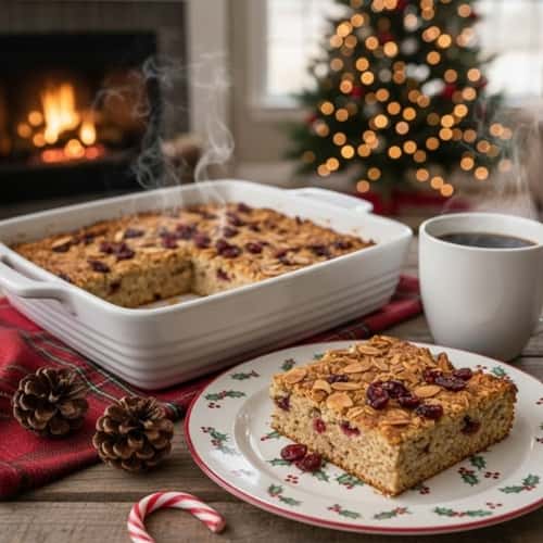 5. Holiday Protein Oat Bake with Cranberries and Almonds