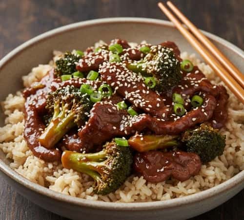 5. One-Pot Beef and Broccoli Stir Fry Rice