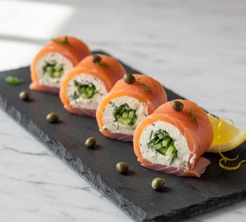 5. Smoked Salmon Roll-Ups with Cashew Cream