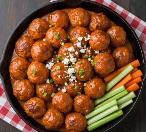 6. Buffalo Chicken Meatballs with Blue Cheese