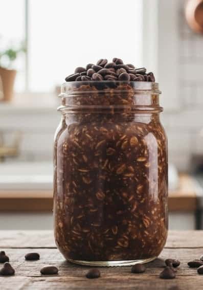 6. Mocha Protein Overnight Oats