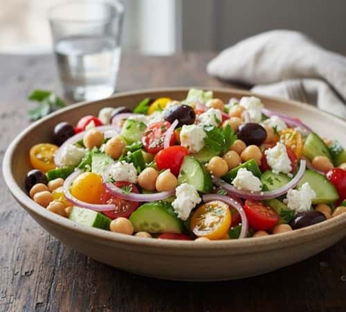 7. Greek Chickpea Salad with Feta