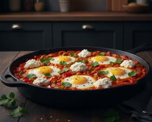 7. High-Protein Shakshuka with Cottage Cheese