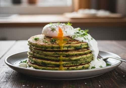 7. Spinach & Feta Savory Protein Pancakes