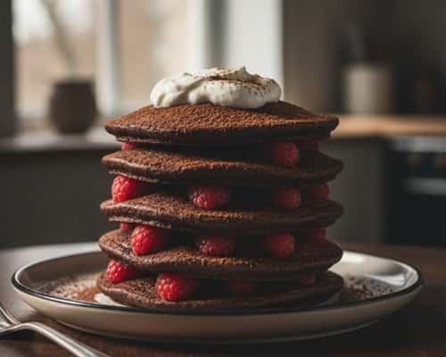 8. Chocolate Protein Pancakes with Chia