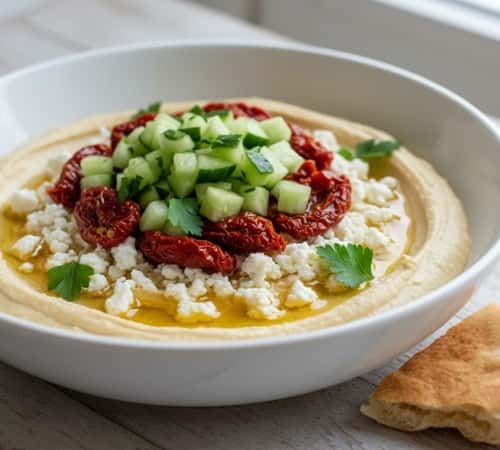 8. Mediterranean Hummus & Feta Bowl