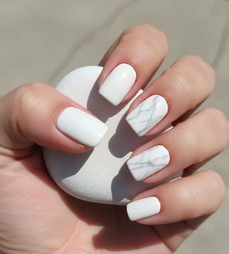 8. The White 'Marble Vein' Accent