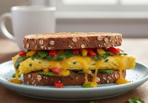8. Veggie Omelet Breakfast Sandwich