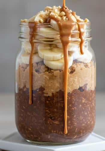 9. Chocolate Banana Peanut Butter Protein Oats