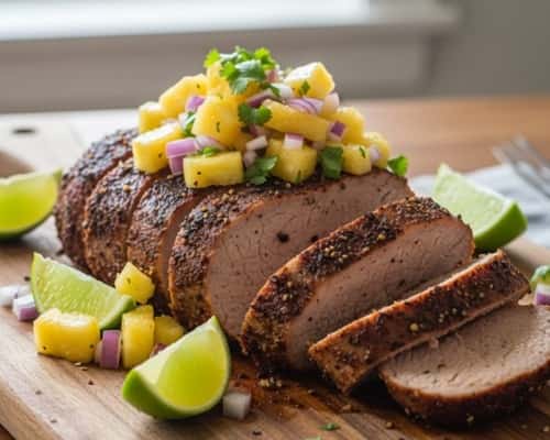 9. Jamaican Jerk Pork Tenderloin with Pineapple Salsa
