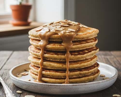 9. Tofu & Oat Pancakes (Vegan Power Stack)