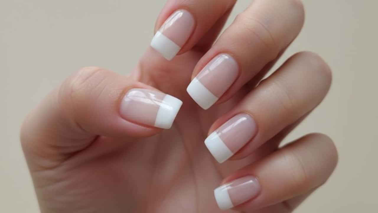 Abstract White Winter Nail Art Ideas - featured