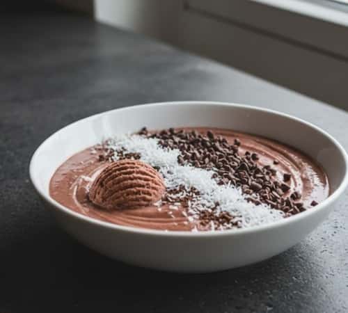 High Protein Chocolate Covered Cherry Smoothie Bowl