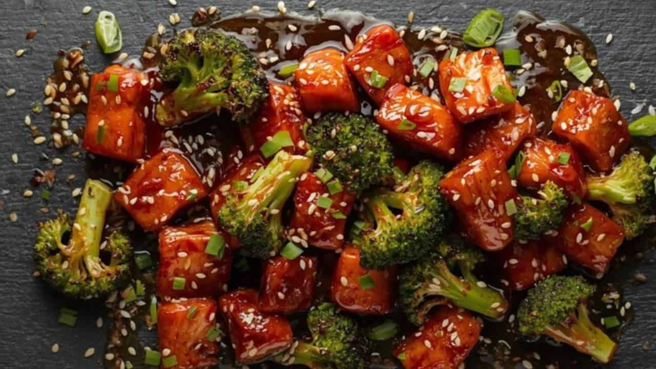 Spicy Sriracha Chicken & Broccoli Bake (High Protein Meal Prep) - featured