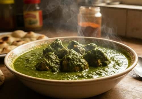 2. Mutton Palak (Spinach Mutton Curry)