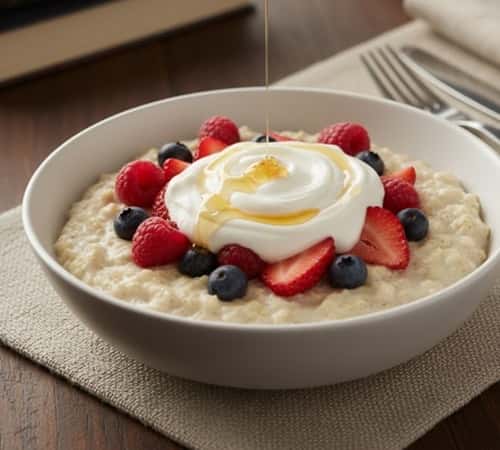 3. Greek Yogurt Berry Protein Oats