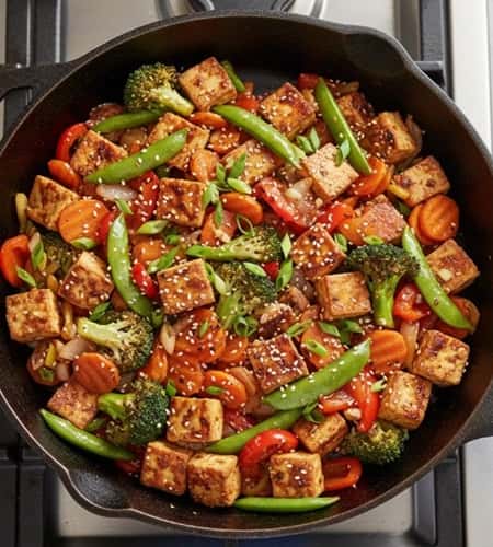 4. Tofu & Veggie Skillet Meal