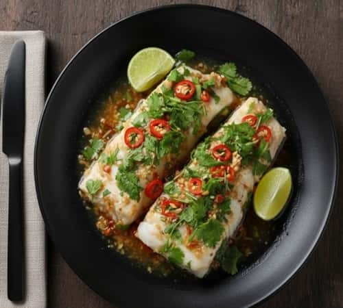 8. Lemon-Green Chili Steamed Fish