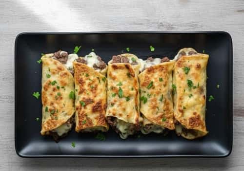 High protein philly cheese steak rolls - completed